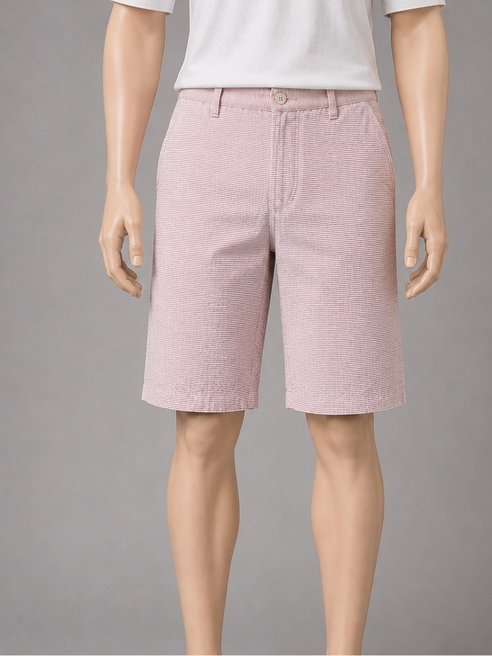 Southern Prep Pink Seersucker Summer Shorts Men